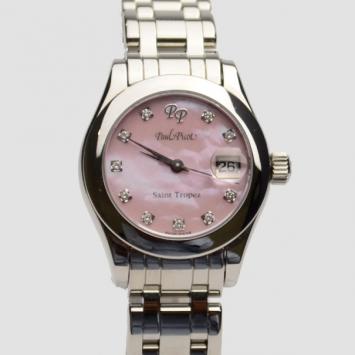 Paul Picot Saint Tropez SS MOP Diamond Womens Wristwatch 30 MM
