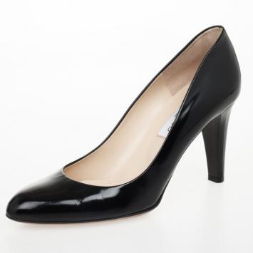 Jimmy Choo Black Leather Patent Pumps Size 37
