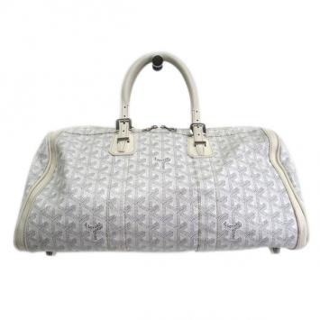Goyard White Canvas Croisiere 35 Boston Bag