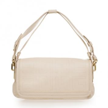 Givenchy Pink Logo Embossed Leather Shoulder Bag