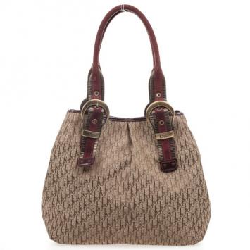 Christian Dior Maroon Logo Hobo