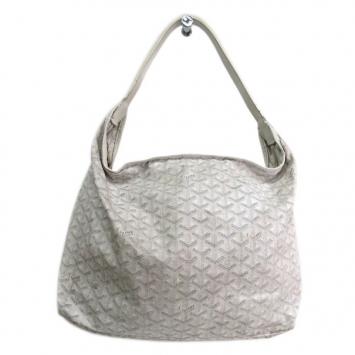 Goyard White Canvas Fidji Shoulder Bag