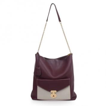 Celine Burgundy Leather Envelope Shoulder Bag