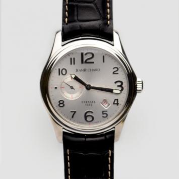 Pre Owned JeanRichard White Bressel 1665 Stainless Steel Mens Wristwatch 44 MM