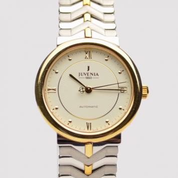 Juvenia Mystere 18 K Yellow Gold and Stainless Steel Womens Wristwatch 34 MM