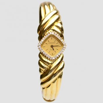 Longines Bangle 18 K Yellow Gold Womens Wristwatch 16 MM 