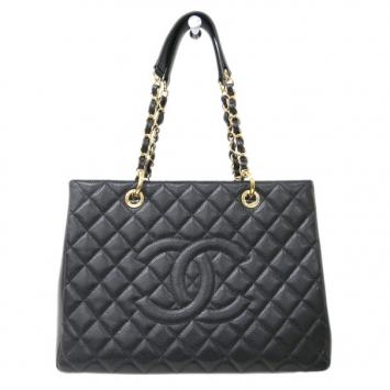 Chanel Black Caviar Grand Shopping Tote Bag GST