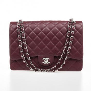 Chanel Rouge Fonce Maxi Classic Flap Bag 