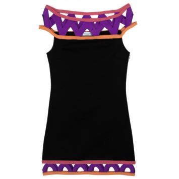 Emilio Pucci Black Color Block Dress M
