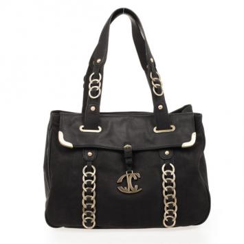 Just Cavalli Black Medium Leather Bag