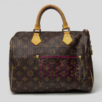 Louis Vuitton Fuchsia Perforated Speedy 30 Bag Limited Edition