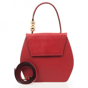 Celine Red Leather Top Handle