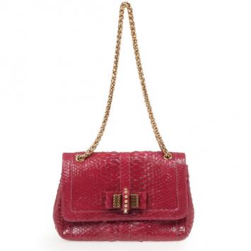 Christian Louboutin Pink Python Large Sweet Charity Bag