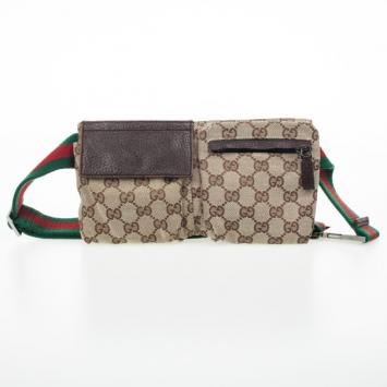Gucci Brown Monogram Belt Bag