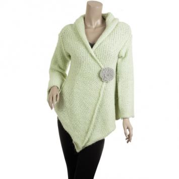 Emporio Armani Lime Green Mohair Cardigan S
