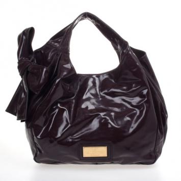 Valentino Garavani Burgundy Small Nuage Bow Tote Bag