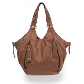Pre Owned Givenchy Brown Monogram Leather Hobo