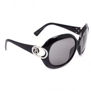 Giorgio Armani Black Round Womens Sunglasses