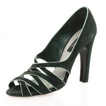 Marc Jacobs Green Suede Strappy Pumps Size 37