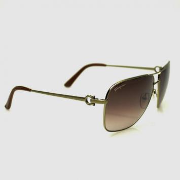 Salvatore Ferragamo Brushed Gold SF108SL Unisex Aviators 