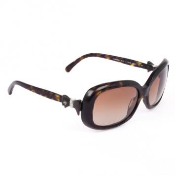 Chanel Tortoise Frame Bow Womens Sunglasses