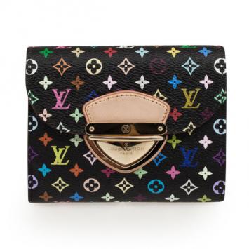 Louis Vuitton Black Multicolor Joey Wallet  