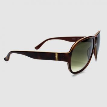 Pre Owned Salvatore Ferragamo Light Havana SF623S Mens Sunglasses 