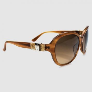 Salvatore Ferragamo Striped Honey SF658SL Womens Sunglasses