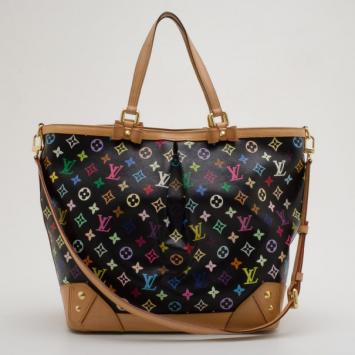 Louis Vuitton Monogram Multi Color Sharleen GM Black Tote