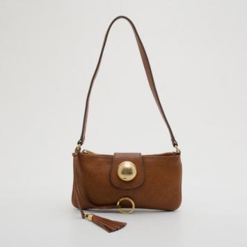 Dolce and Gabbana Brown Leather Shoulder Bag