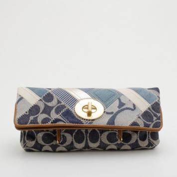 Coach Patchwork Madison Foldover Clutch Bag 