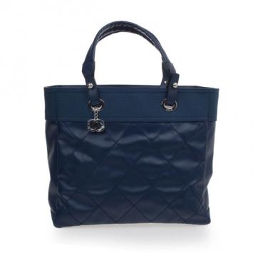 Chanel Navy Blue Shopper Tote Bag
