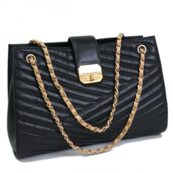 Chanel Black Lambskin Gabriel Chain Shoulder Bag