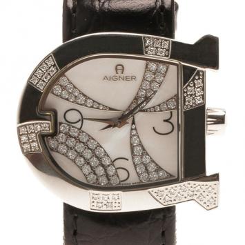 Aigner Mother of Pearl Stainless Steel Genua Women's Wristwatch 34MM