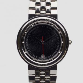 Pre Owned Gerald Genta Classic SS Black Mens Wristwatch 36 MM 