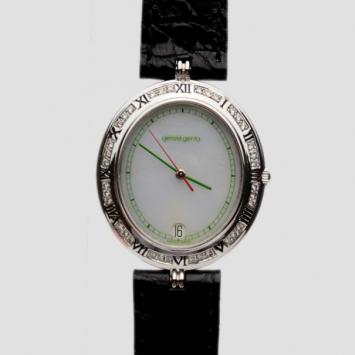 Gerald Genta Classic 18K White Gold Diamond Ladies Wristwatch 32 MM 