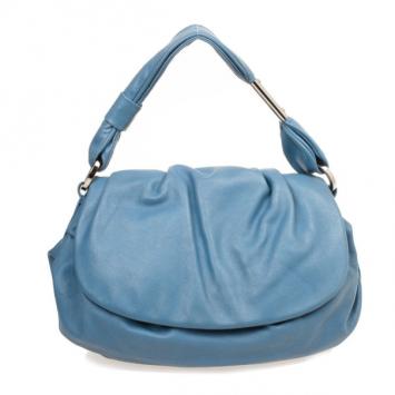 Sergio Rossi Viva Soft Grainyed Leather Shoulder Bag