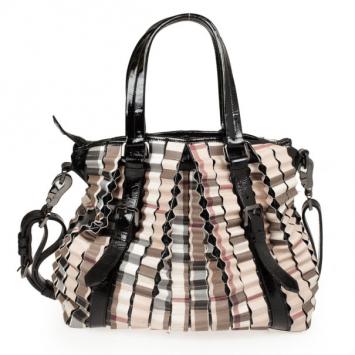Burberry Nova Check Cartridge Pleat Tote