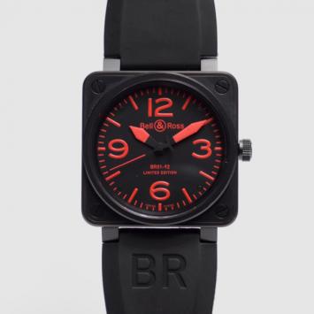 Pre Owned Bell & Ross Limited Edition SS Black Mens Wristwatch 50 MM
