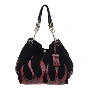 Jimmy Choo Black Suede Bucket Bag