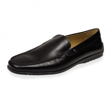 Pre Owned Tod's Black Leather Loafers Size 46