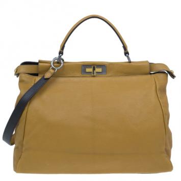 Fendi Brown Large Peekaboo Tote