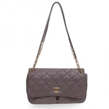 Chanel Maxi Purple Leather Classic Flap Bag