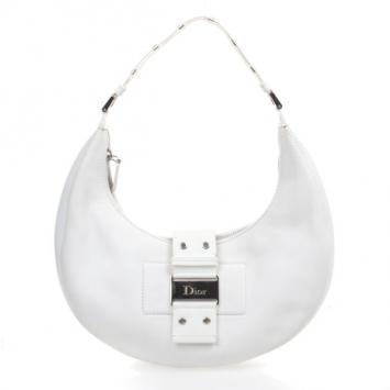 Christian Dior White Street Chic Hobo Handbag 