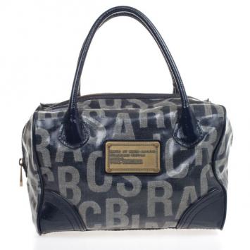 Marc by Marc Jacobs Patent Monogram Denim satchel