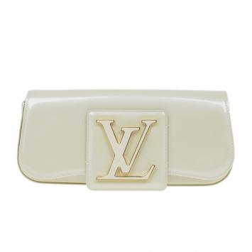 Louis Vuitton White Vernis Sobe Clutch