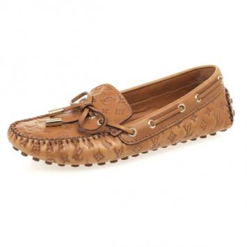 Louis Vuitton Monogram Leather Gloria Loafers Size 35