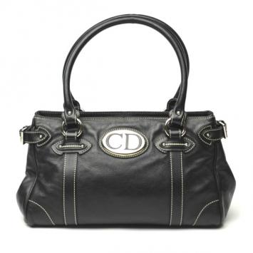 Christian Dior Black Leather Satchel