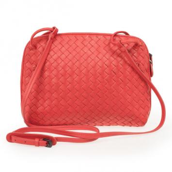 Bottega Veneta Red Intrecciato Crossbody Bag