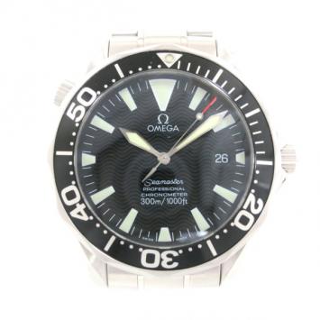 Pre Owned Omega Seamaster Helium Escapement SS Black Mens Wristwatch